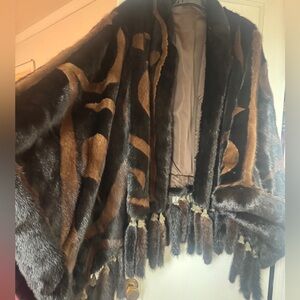MINK PONCHO CAPE
